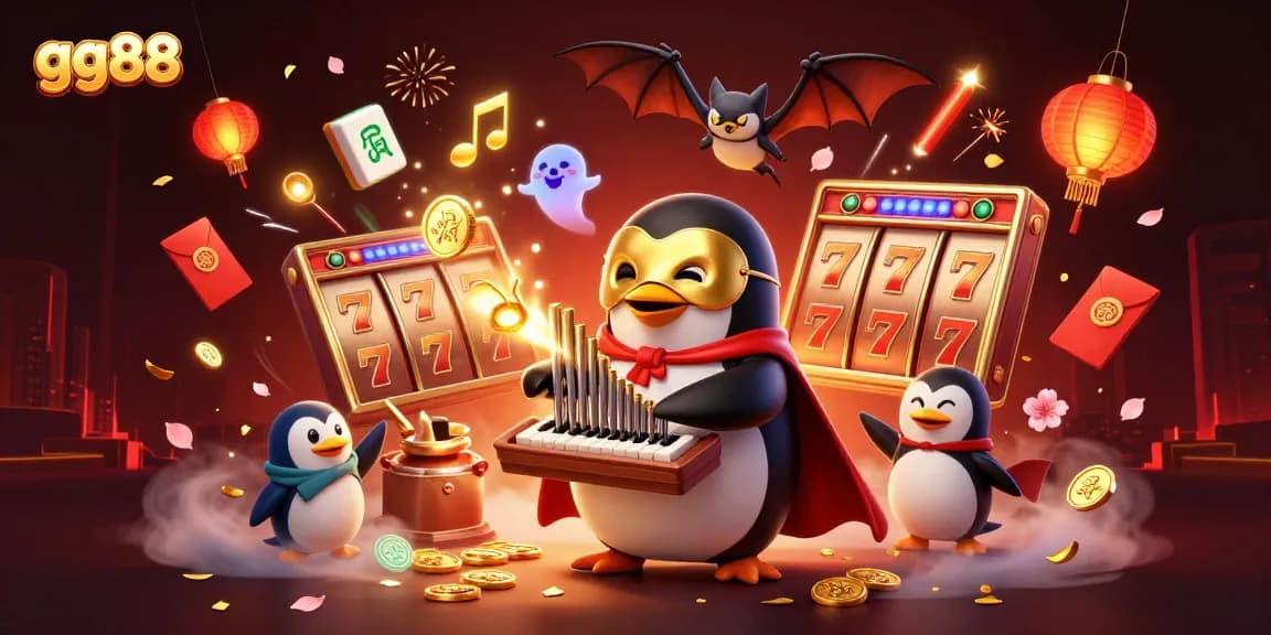 Experience thrilling gameplay at gg88 with a dynamic casino scene featuring vibrant slot reels.