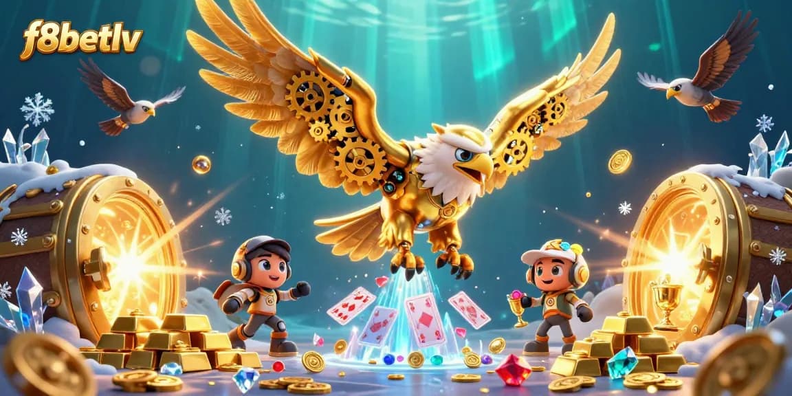 Experience thrilling gameplay with f8betlv in an exciting casino-themed 3D scene.