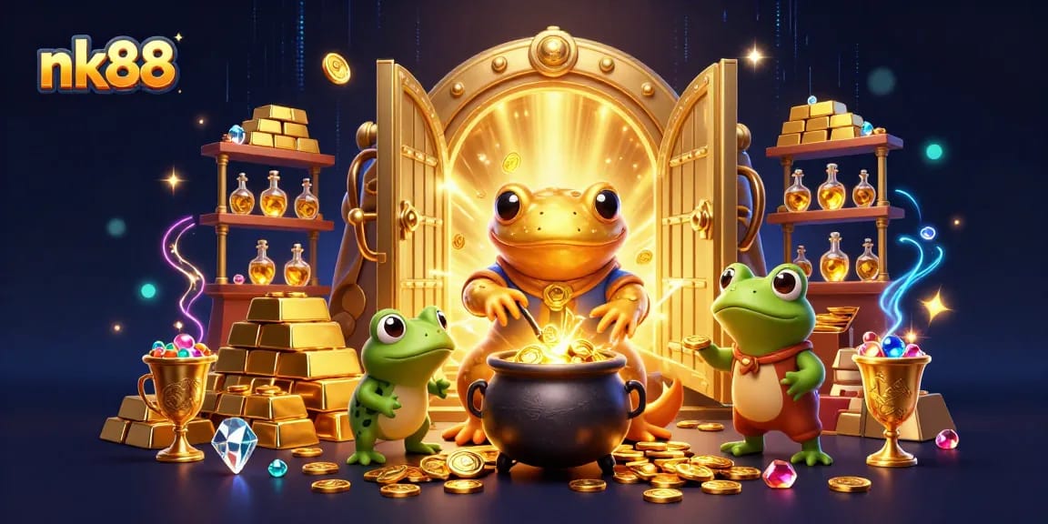 Experience the thrills of nk88 with vibrant casino elements and engaging characters in a magical setting.