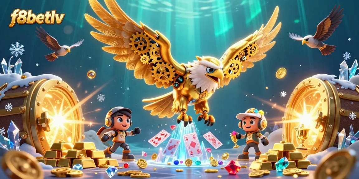 Experience thrilling gameplay with f8betlv in an exciting casino-themed 3D scene.