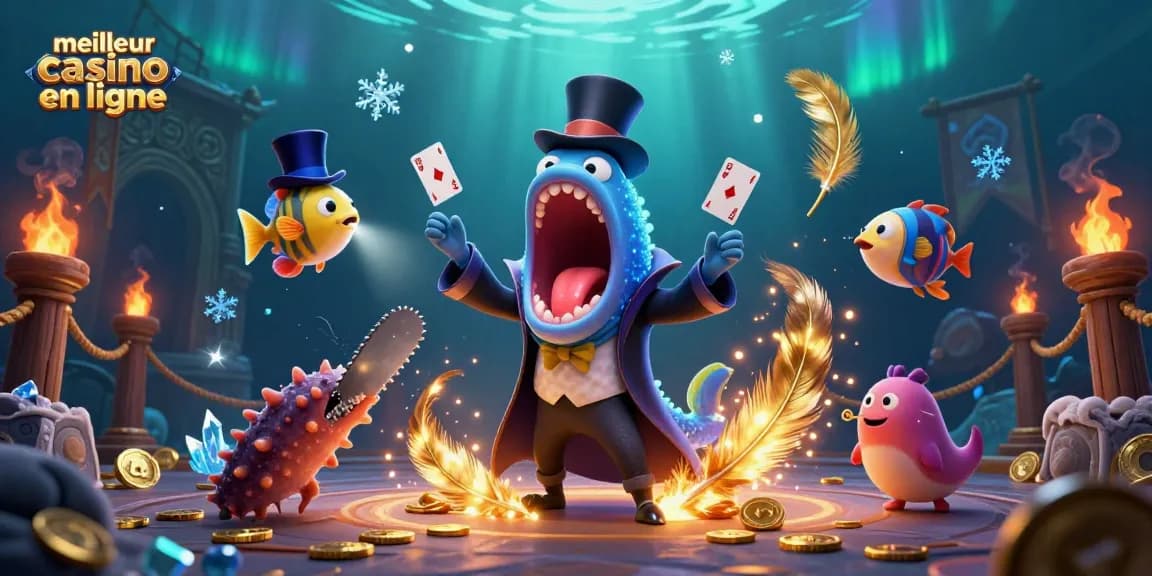 Découvrez les jeux au meilleur casino en ligne illustrés avec des créatures marines en action.