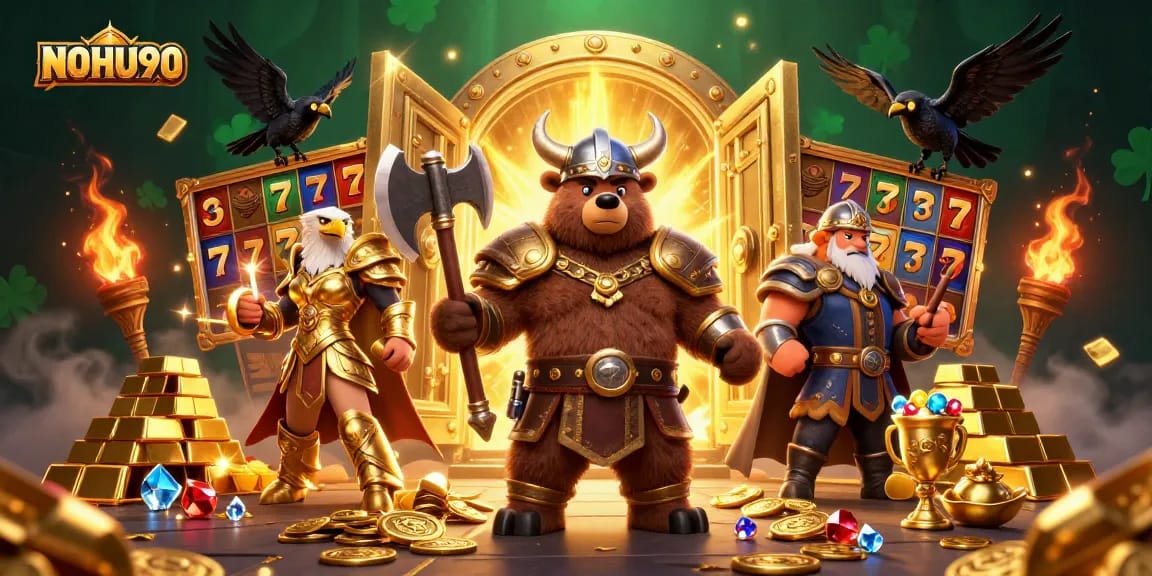 Experience the thrill of winning at NOHU90 with vibrant 3D casino elements and immersive gameplay.