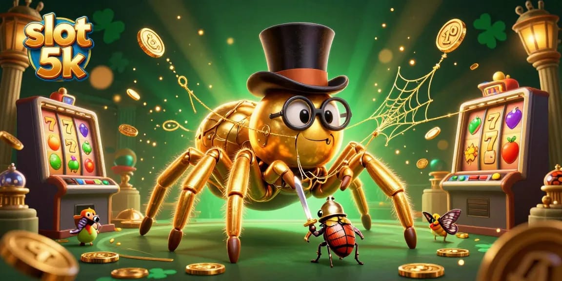 Experience excitement with slot 5k as a golden tarantula spins dreams of jackpots and adventure.