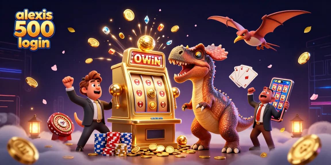 Experience the excitement of the alexis 500 login with a thrilling slot machine jackpot scene.