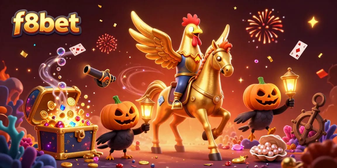 Experience the exciting world of f8bet with this vibrant, action-packed casino scene featuring iconic characters.