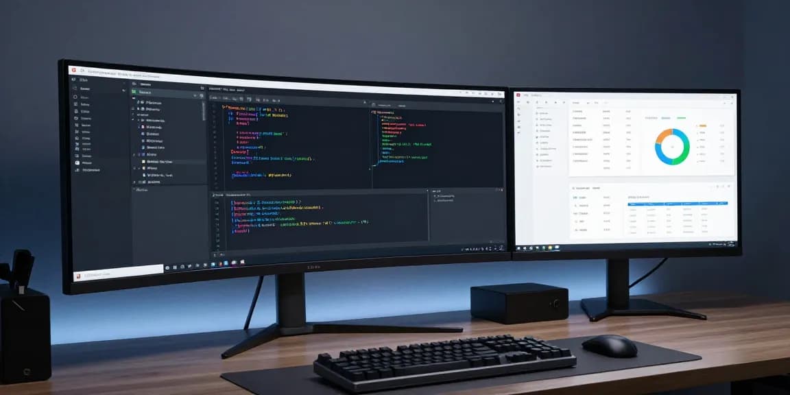 tk88 software development workspace with advanced coding setup, showcasing innovative technology and tools.