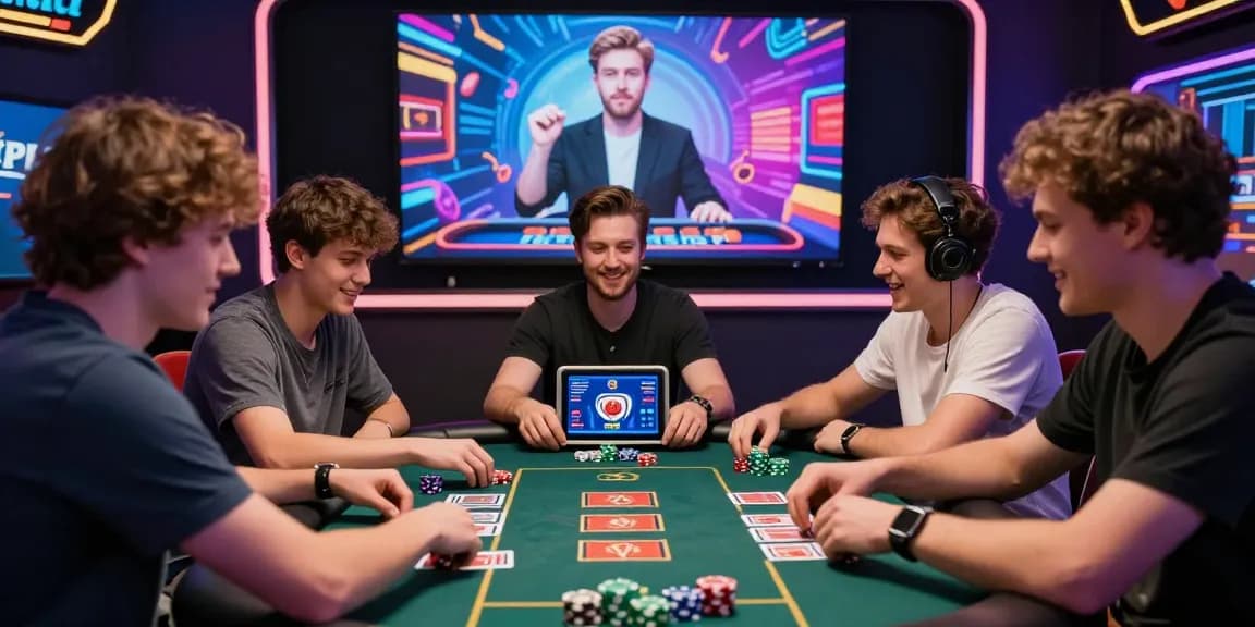 Players enjoying rikvip online casino games in a vibrant atmosphere