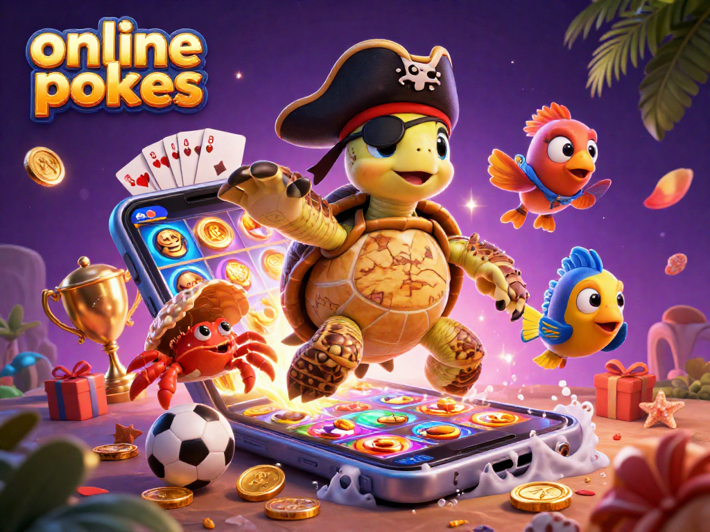 Engage with online pokies featuring exciting game elements and colorful characters in vibrant illustration.