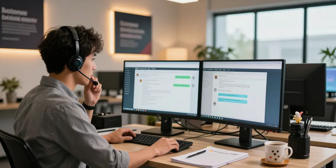 Telus-Technical-Support technician assisting customers in a modern support center.