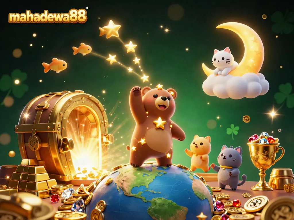 Experience excitement with mahadewa88 in an immersive 3D casino world filled with treasures.