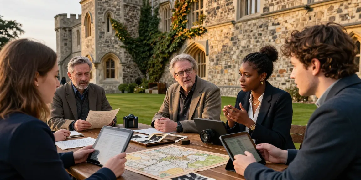 Explore the vibrant discussion about Tynte's Castle history at https://tyntescastle.com, surrounded by historic artifacts and warm sunlight.
