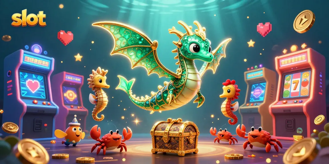 Mainkan slot dengan naga laut 3D dan simbol keberuntungan dalam permainan kasino yang menarik.