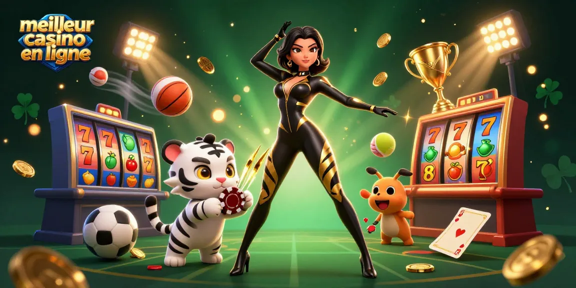 Vivez le frisson du meilleur casino en ligne à travers cette illustration 3D vibrante.