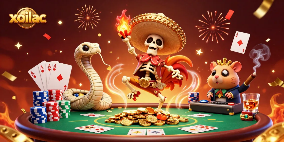 Experience the excitement of betting on xoilac with vibrant characters celebrating amidst golden coins.