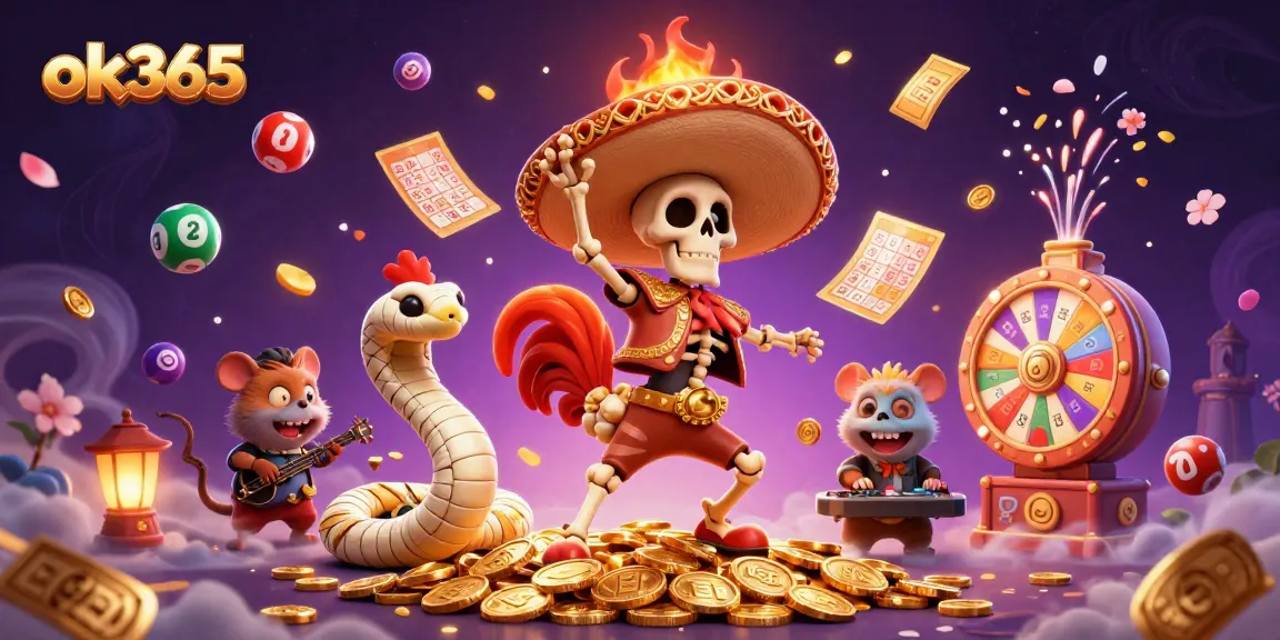 Experience thrilling gameplay at ok365 with vibrant characters celebrating a casino victory.
