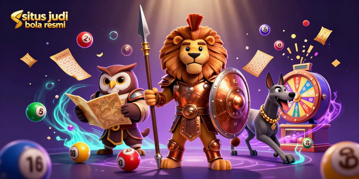 Experience the excitement of situs judi bola resmi with bold characters and vibrant game elements.