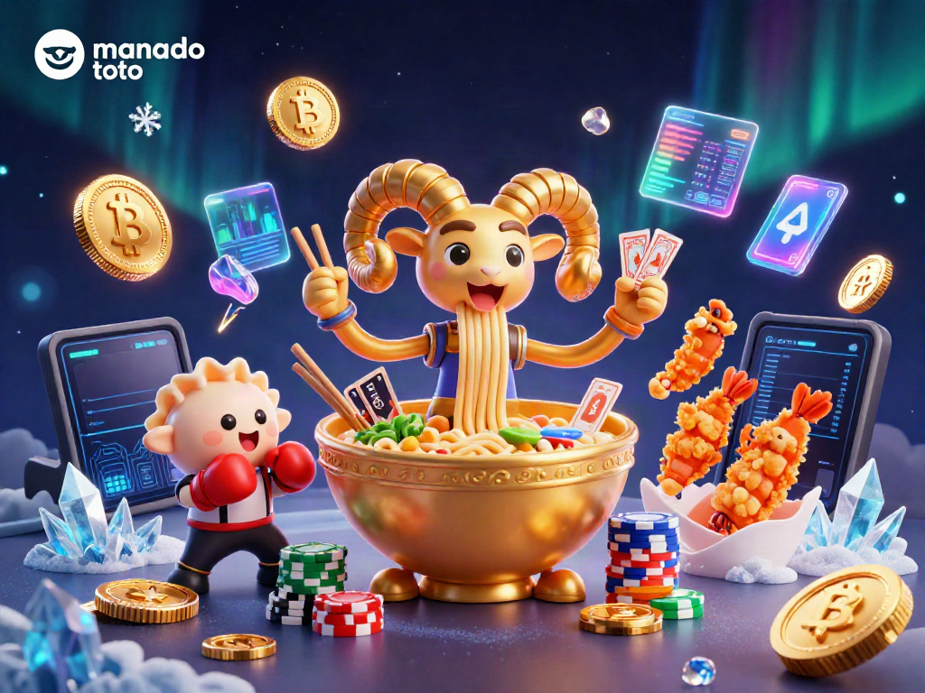 Experience winning strategies with manado toto in this vibrant 3D gaming scene.