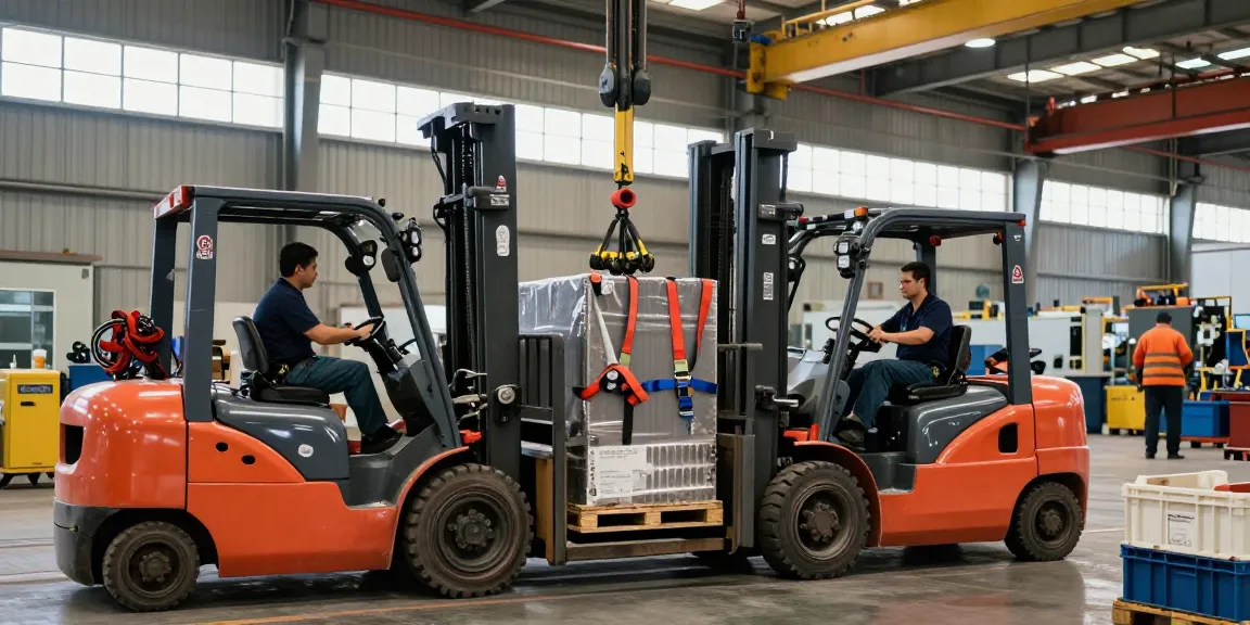 Machinery Movers relocating heavy equipment with precision and care in a manufacturing facility