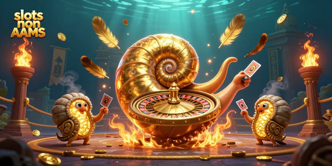 Gioca a slot non AAMS e vinci premi con il nautilus d'oro in un'atmosfera vibrante di fuoco e feste.