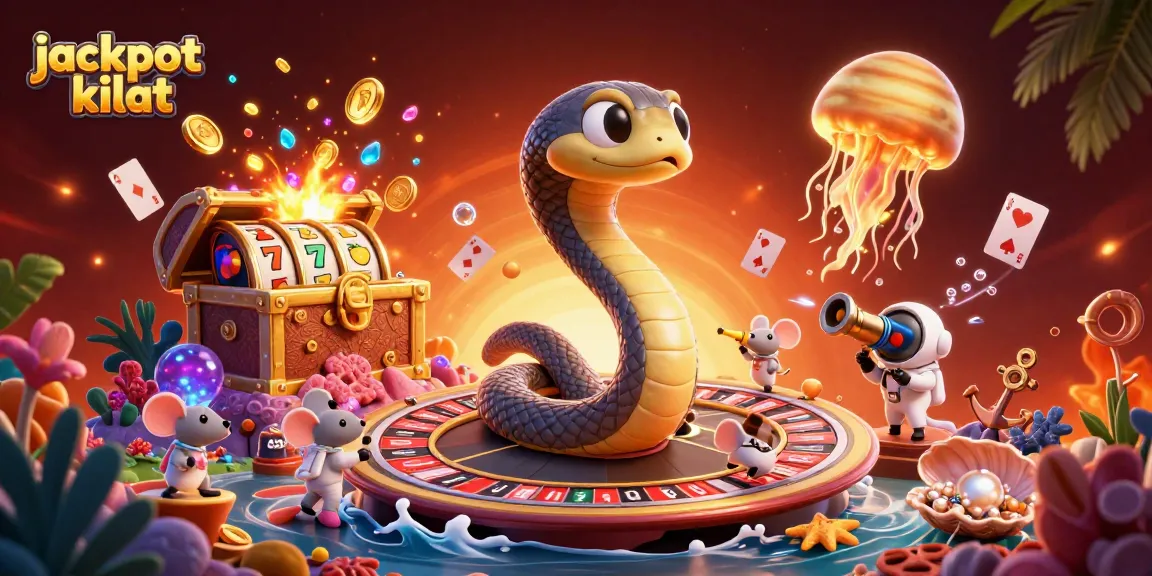 Experience the thrill of jackpot kilat slots with vibrant cosmic gaming elements and dynamic characters.