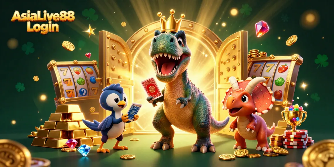 Play exciting games at AsiaLive88 Login with vibrant 3D characters and casino elements.
