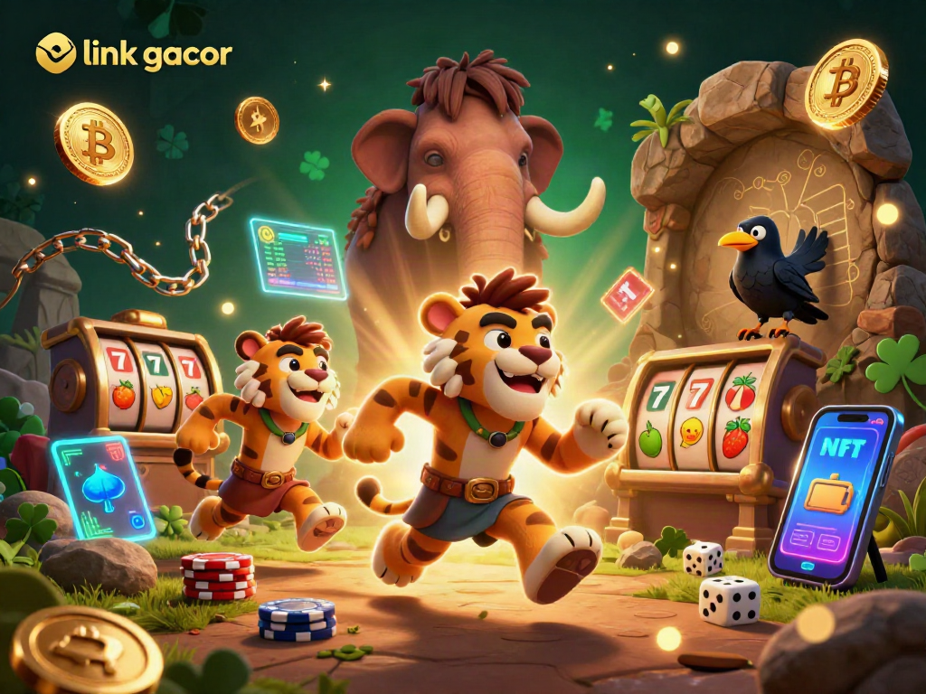 Engage in thrilling action at the prehistoric casino with link gacor amidst vibrant 3D elements.