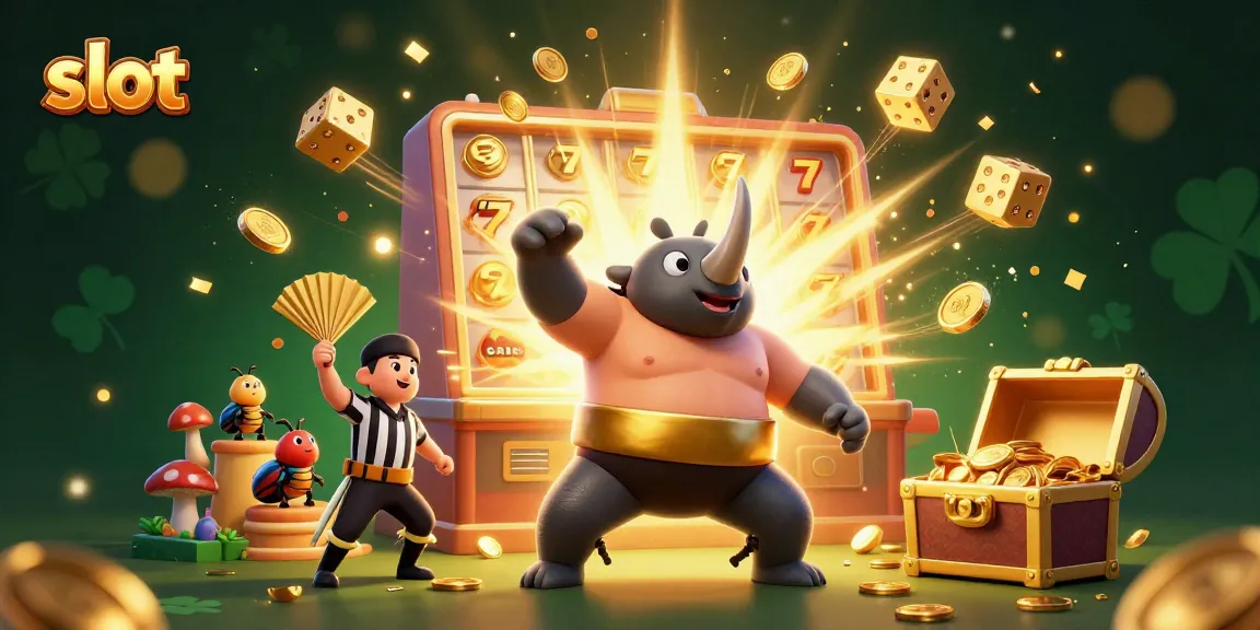 Engage with the exciting slot action as golden coins fly from a slot machine amid vibrant symbols.