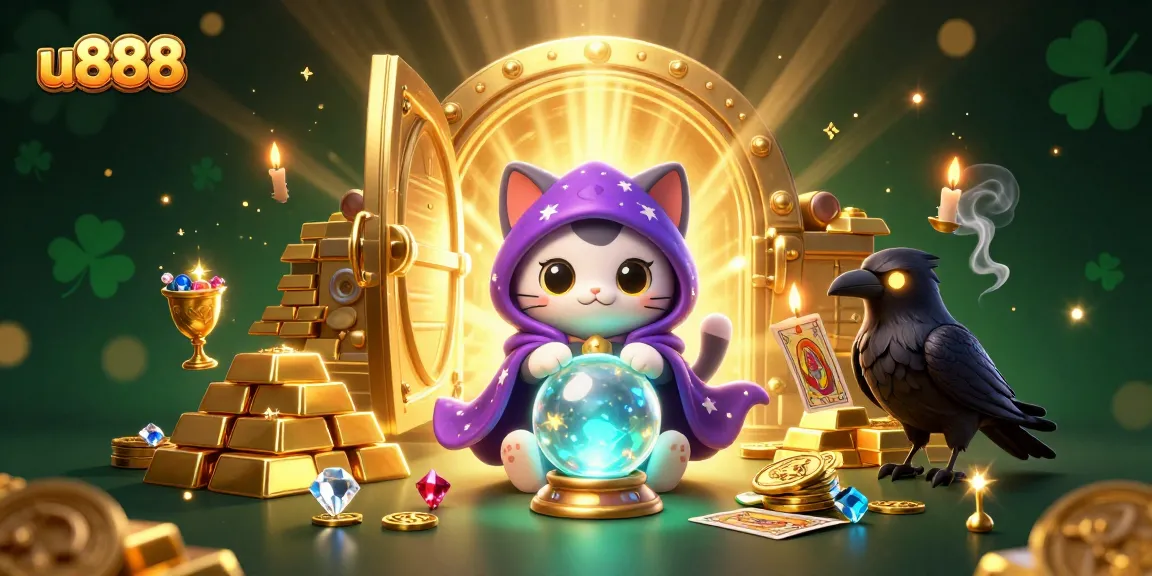 Engage with the thrilling world of u888 through dynamic scenes of fortune tellers and treasures.