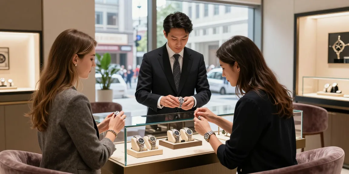 rolex super clone watches displayed in an upscale boutique, showcasing elegance and luxury features.