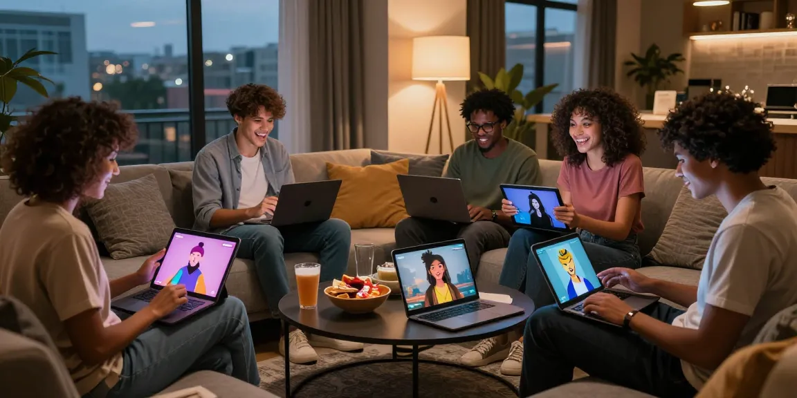 Interactive NSFW AI chat experience with diverse users and vibrant avatars.