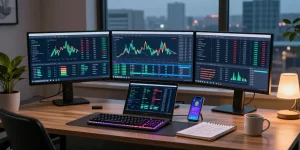 Cricbet99 cryptocurrency trading workspace displaying live cricket betting charts and blockchain analytics.
