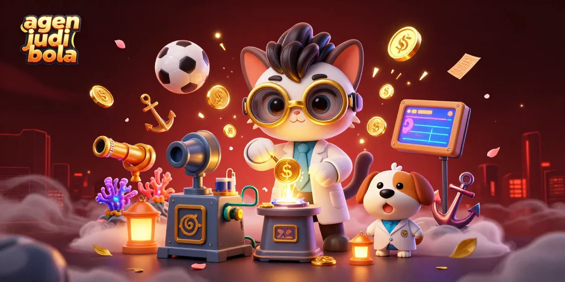Bet on agen judi bola with dynamic sports elements and exciting 3D illustration.