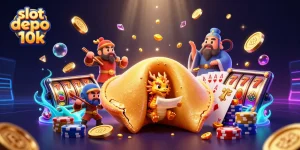 Engage with slot depo 10k and experience thrilling wins through vibrant 3D casino illustration.