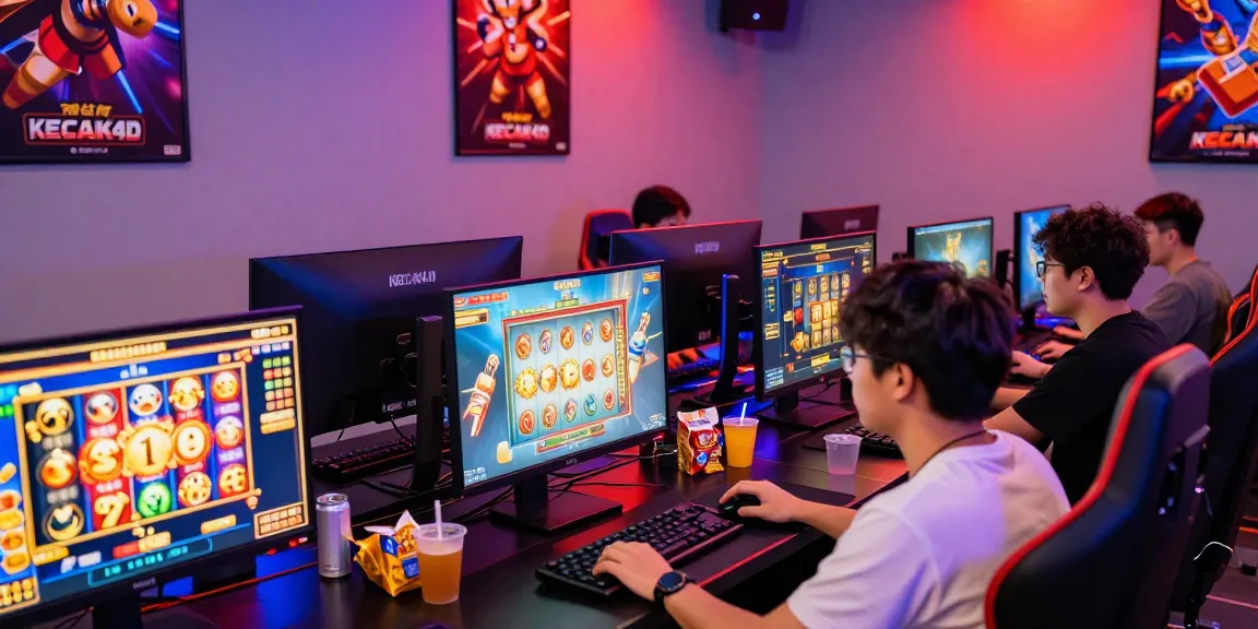 Players enjoying the excitement of KECAK4D online slots, showcasing vibrant graphics and engaging atmosphere.