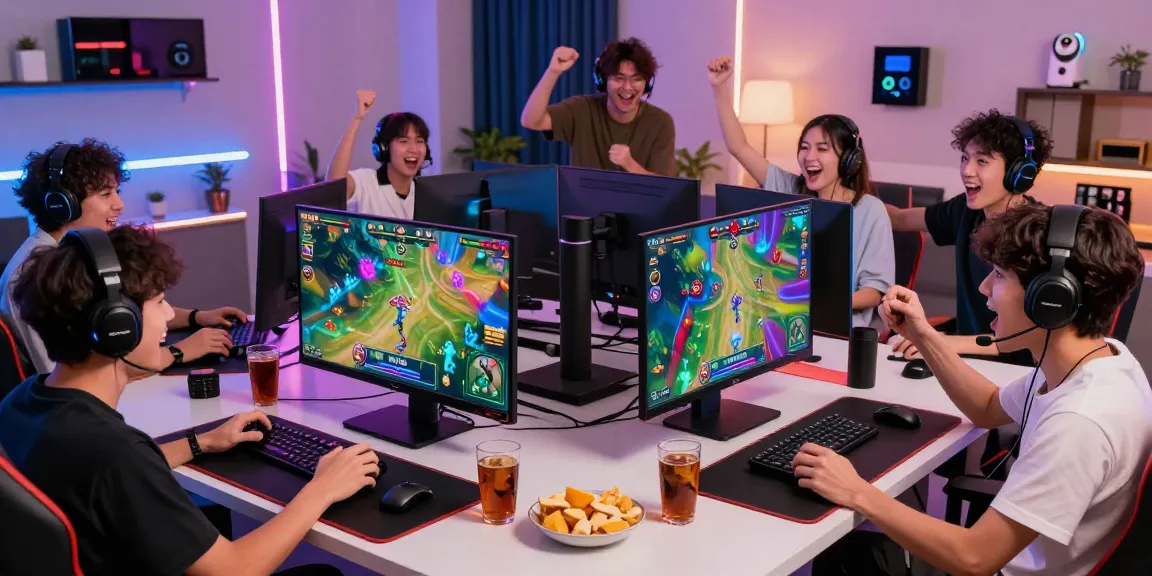 Players enjoying PAKDE4D immersive gaming experience in modern setup with vibrant displays.