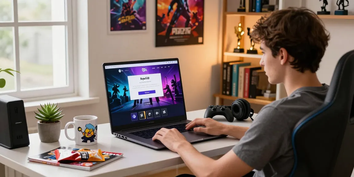 Engaging home office setup for login raja328 with gaming elements and vibrant workspace.