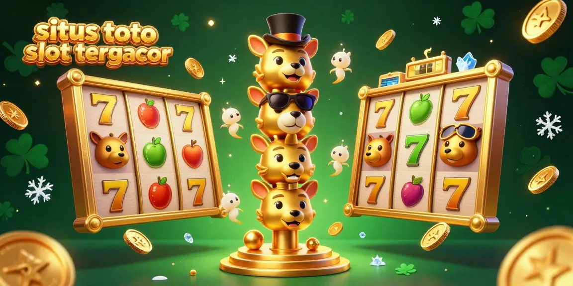 Experience the thrill of winning on situs toto slot tergacor with vibrant slot reels, golden coins, and lucky 7 symbols.
